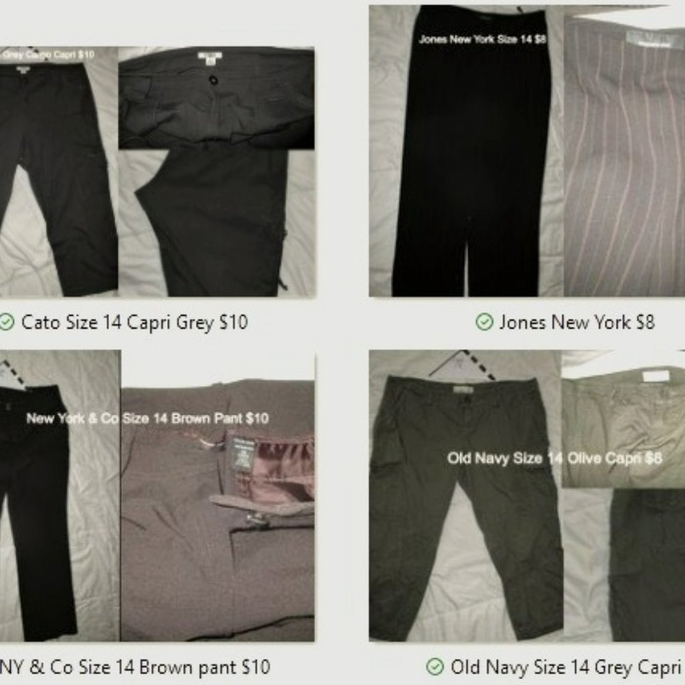 Plus Pants Capris Cargo Size 14 XXL Name Brand